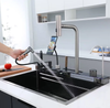 Multifunctional Sink with Waterfall Faucet