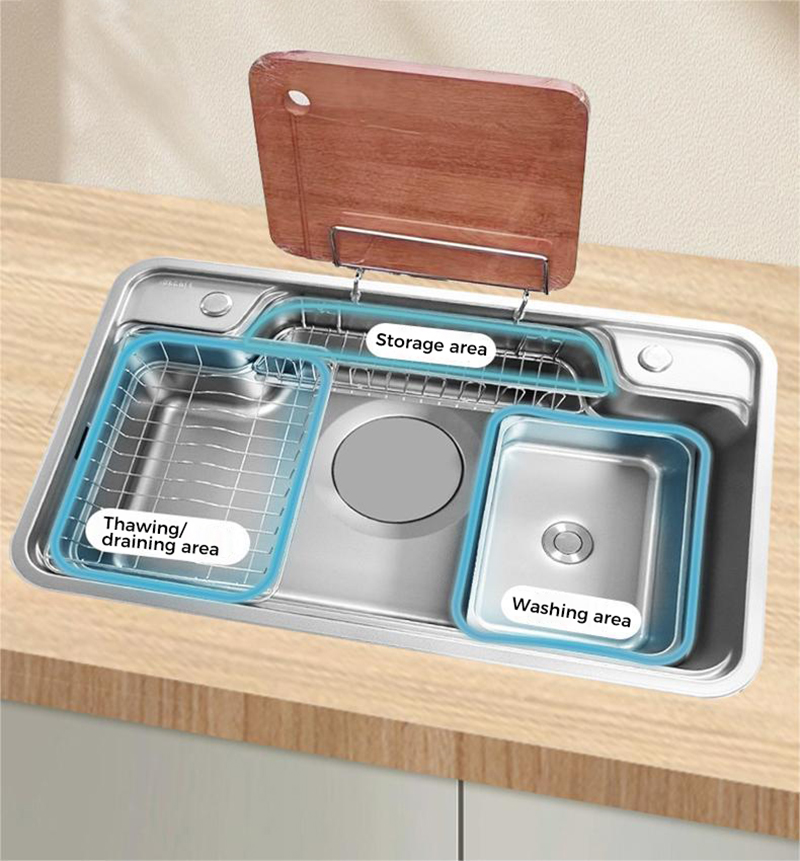 big single bowl drawn sink