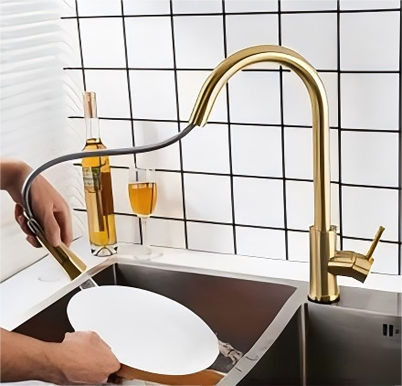 Pull Out 360° Swivel Spout Kitchen Faucet