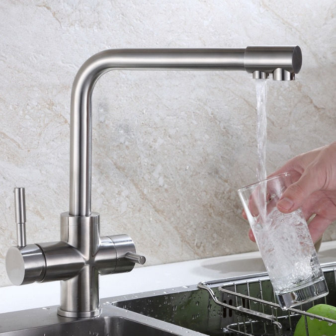 1218 Kitchen Sink Faucet Mixer with Purify Water Pipe