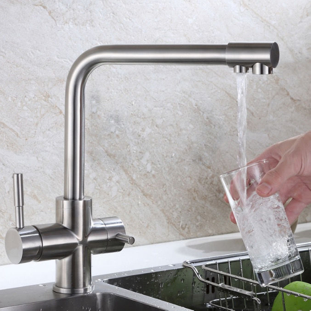 1218 Kitchen Sink Faucet Mixer with Purify Water Pipe