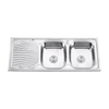 12050B_A Pressed Sink Double Bowl