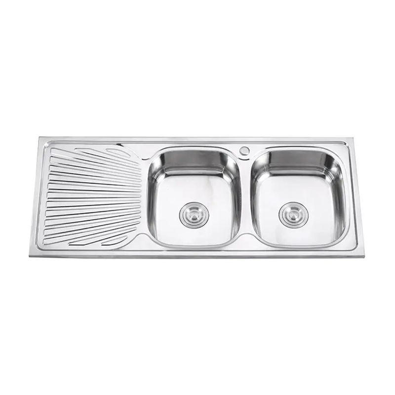 12050B_A Pressed Sink Double Bowl