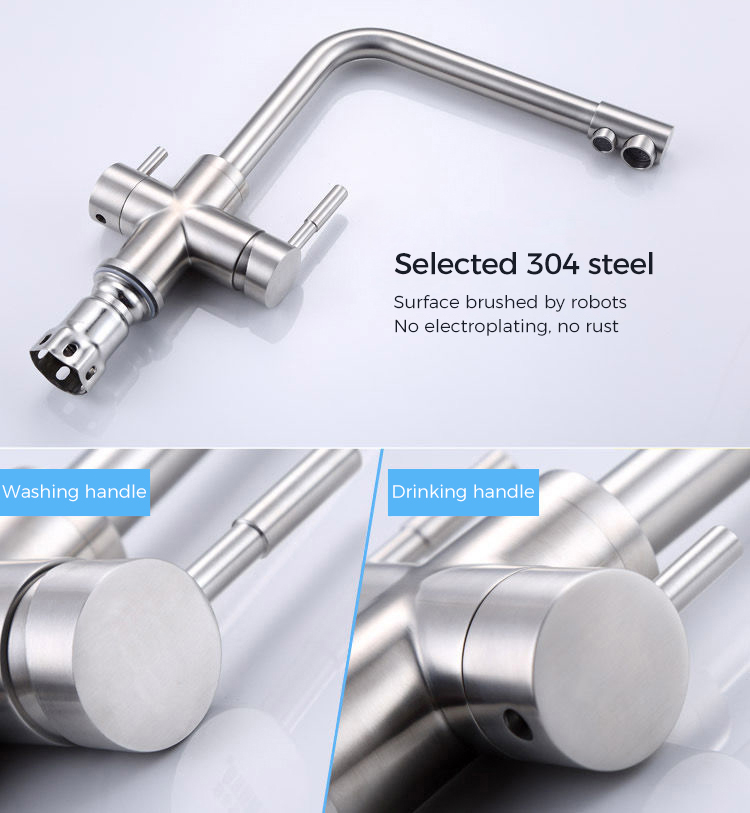 1218 kitchen sink faucet mixer with purify water pipe (2)