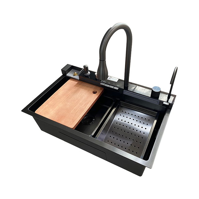 Waterfall Faucet with Kitchen Sink