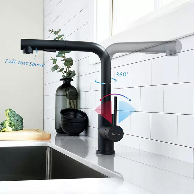Pull Out 360° Swivel Spout Kitchen Faucet