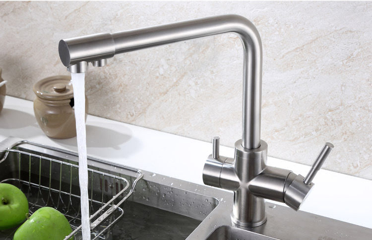 1218 kitchen sink faucet mixer with purify water pipe (5)