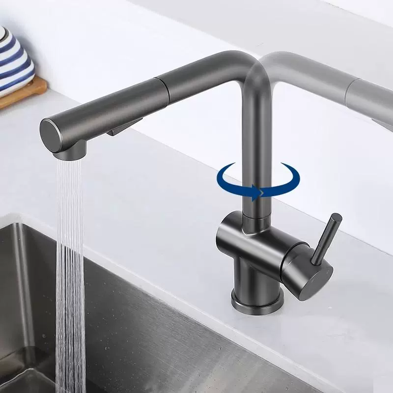 Pull Out 360° Swivel Spout Kitchen Faucet